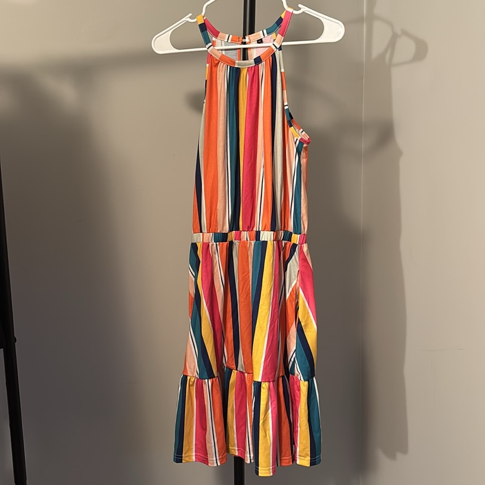 Rainbow Striped Dress